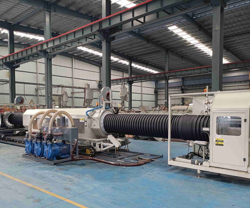 Линия по производству гофрированных труб экономичного типа ZC-600H в Майде, Гуанси