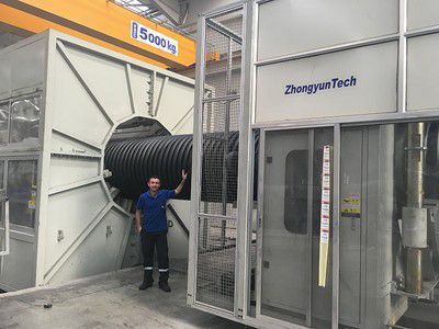 Линия для производства гофрированных труб ZhongyunTech на заводе турецкого производителя Panplast