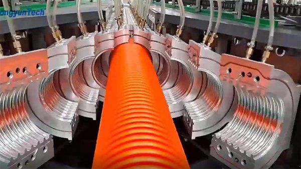 Линия производства гофрированных полипропиленовых труб с двойными стенками ZC-600
