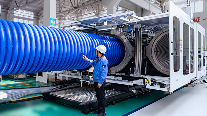 Линия производства гофрированных труб ZC-1200H (Внутренний диаметр 100 - Внешний диаметр 1200 мм)