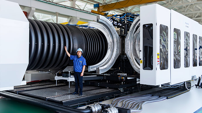 Линия для производства гофрированных труб ZC-2000H (Внутренний диаметр 600 – Внешний диаметр 2000 мм)